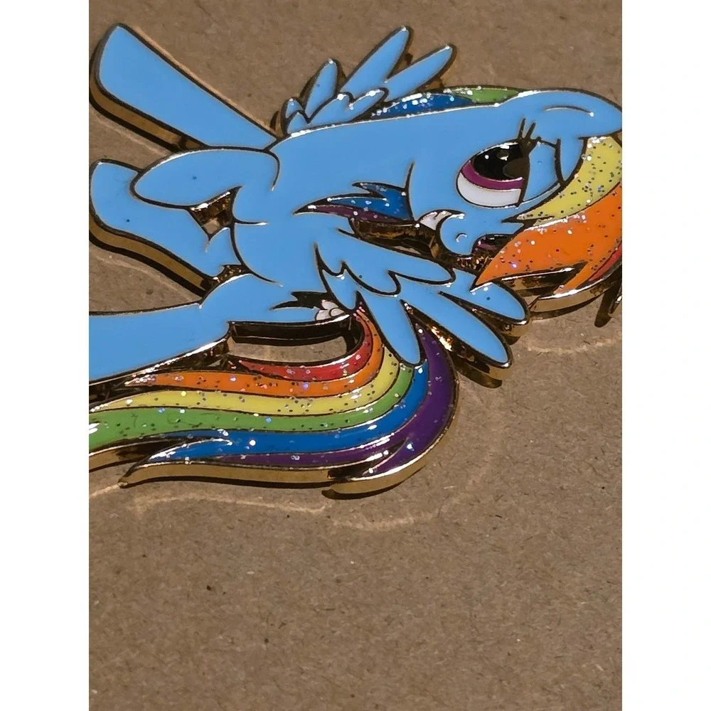 My Little Pony Keychain Charm! Rainbow Dash! Metal Enamel + Sparkles MLP NEW